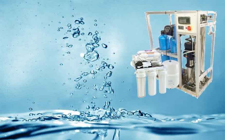 Eine Umkehrosmoseanlage die zur Wasseraufbereitung genutzt werden kann.